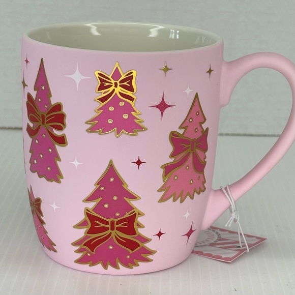 Peppermint and Pine Pink Tree With Bows Soft Touch Mug -NWT 2024 - Picture 9 of 9